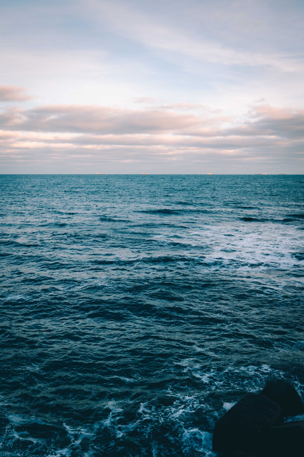 Open sea at dusk